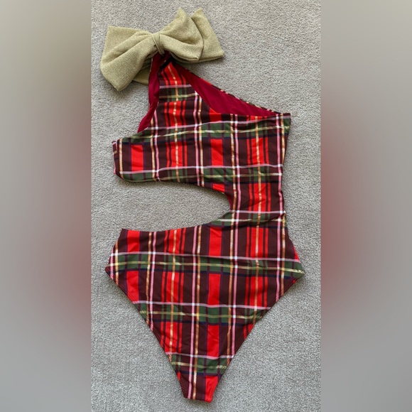 Beach Riot - Celine Holiday Plaid - One Piece Swimsuit - Picture 8 of 12
